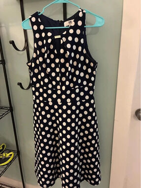 Size 12 Women’s Polkadot Navy Dress